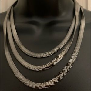Slinky Silver Chain-Vintage 1970s-3 layers-Rare